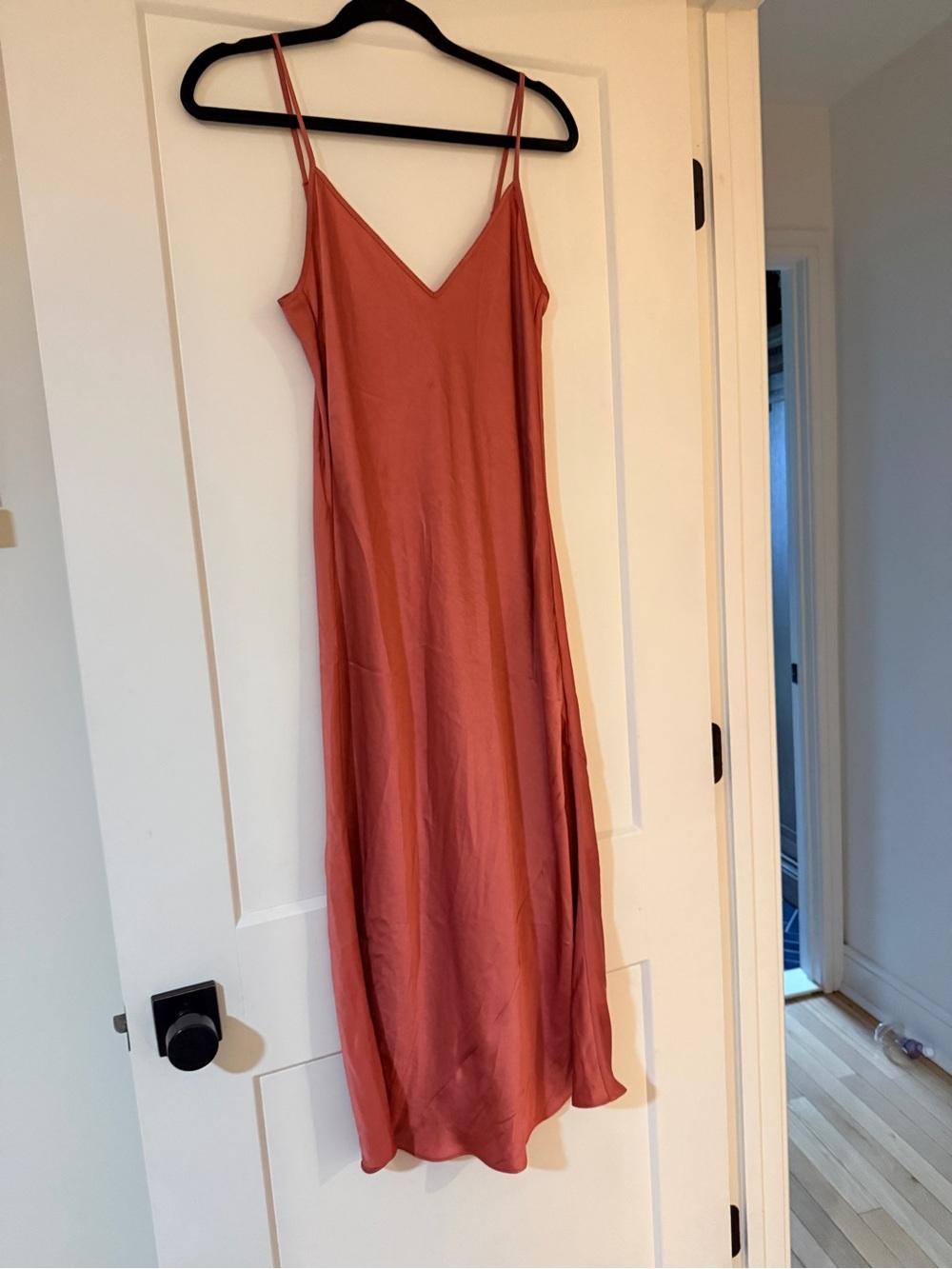 Wilfred Slip Midi Dress in Rose Clay